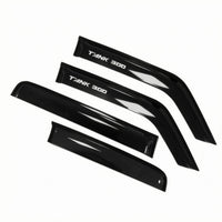4 Pieces Black Trim Vehicle 300 Rain Guard Exterior Install Rear View Mirror Rain Guard Included Accessories Battery Protection Cover