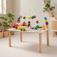 Young Child Activity Table with Bead Maze Fine Motor Toy Multi-Functional