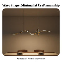 Energy Saving Linear Dining Room Chandelier High Brightness Minimalist Dining Table Light Adjustable Color Temperature Modern Minimalist Light Bar Dimmable for Interior Designers, Homeowners, Business Owners, Restaurant