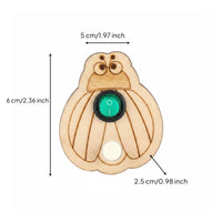 LED Lights Wooden Busy Board Hands-On Learning Educational Busy Cube Polished Wood Fine Movement Skills Toy Burr-Burr-Less for Boys