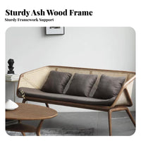 Cane rear Armchair Nordic aesthetic Lounge Chair centuryera Modern Home Furniture for Readers, Homeowners, Living Room, perusing corner, Bedroom