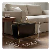 Magazine Rack Retro Style Metal Newspaper Stand Wrought Iron Frame Portable Book Holder for Living Room, Office, Bedroom
