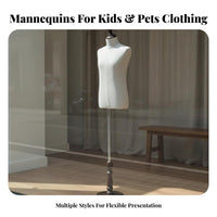 Stable Base Child Dress Form with Stand Modern Design Kids Clothing Display Stand Easy To Assemble Child Mannequin Torso Lightweight for Boutique Owners, Fashion Designers, Window Displays, Retail Shop S, Photography Studio, Craft Shows