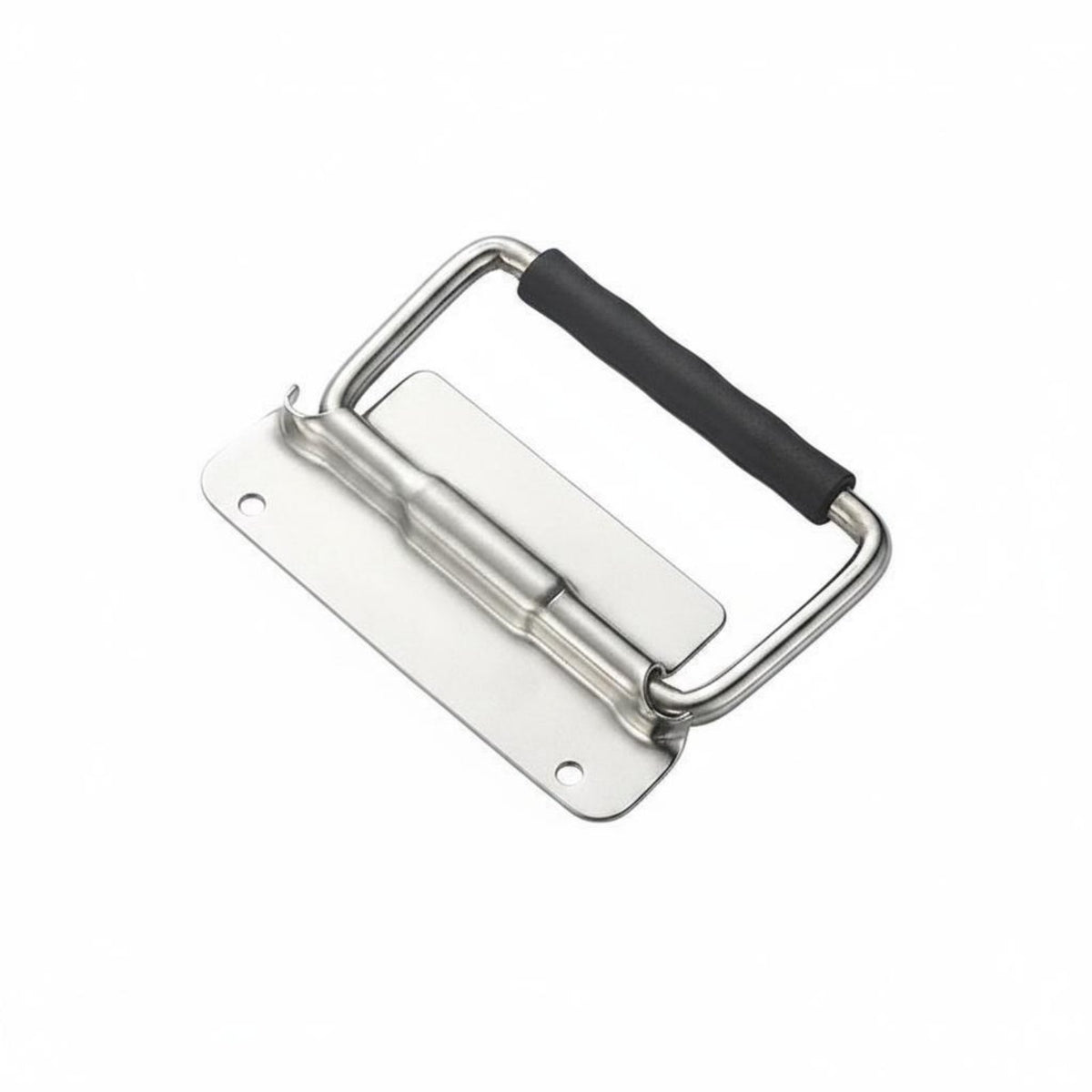 Stainless Steel Handle Heavy Duty Surface Mount Pull Handle Rubber Grip for Cabinet, Drawer