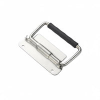 Stainless Steel Handle Heavy Duty Surface Mount Pull Handle Rubber Grip for Cabinet, Drawer