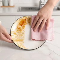 Non-linting Microfibre Cloth for Glass and Mirrors, 30x40cm Microfibre Cloth for Cleaning Supplies, Washable Polyester-Nylon Material