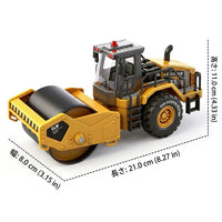 Road Roller Car Toy Construction Vehicle Alloy Large Mini Car Inertia Drive 4-6 Years Old Boys Birthday Present
