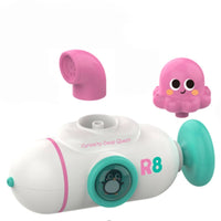 Handheld Toy Undersea Vessel with Pull Handle Compact Undersea Vessel Bath Toy Safe Water Squirter BPABPA-Safe for Toddlers