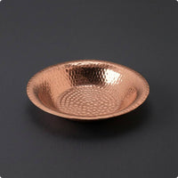 Artisanal Textured Copper Piece Polished Finish Hammered Copper Piece Hammered Metal Bowl