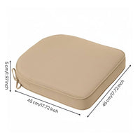 Water-Resistant Waterproof Patio Seat Cushion Supportive Foam Patio Chair Pad Easy to Clean Dining Chair Pad with Ties Removable Cover for Camping