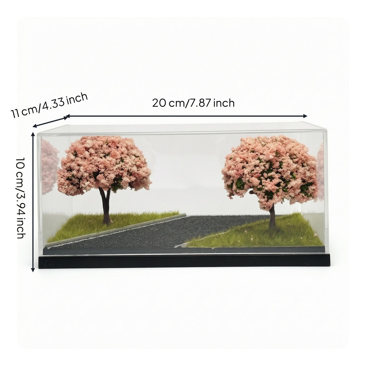Cherry Blossom Diorama Textured Road Diorama Box Miniature