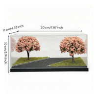 Cherry Blossom Diorama Textured Road Diorama Box Miniature