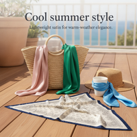 Versatile Paisley Long Scarf for Women - Thin Summer Decorative Triangle Scarf, Hair Tie, Bag Accessory, Multi-functional Color Block Neck Scarf