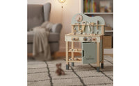 Wooden Repair Bench Storage Shelf Wooden Tool Bench Easy to Assemble Kids Workbench for Playroom