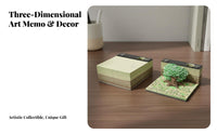 Desktop Ornament 3D Memo Pad Creative Gift 3D Art Notepad Collectible for Students, Professionals, Gifting, Study Room, Home