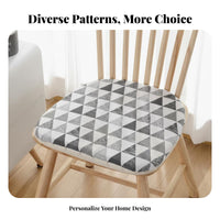 Four-Season Horseshoe Shaped Chair Pad Japanese Design Pattern Horseshoe Chair Pad Breathable for Homeowners, Office Workers, Study Room