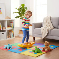 Multi-Functional Wobble Balance Board Lightweight & Portable Kids' Balance Board Non-Slip Surface Kids Teeter Totter Indoor & Outdoor Use for Preschoolers, Toddlers, Kindergarten, Playroom