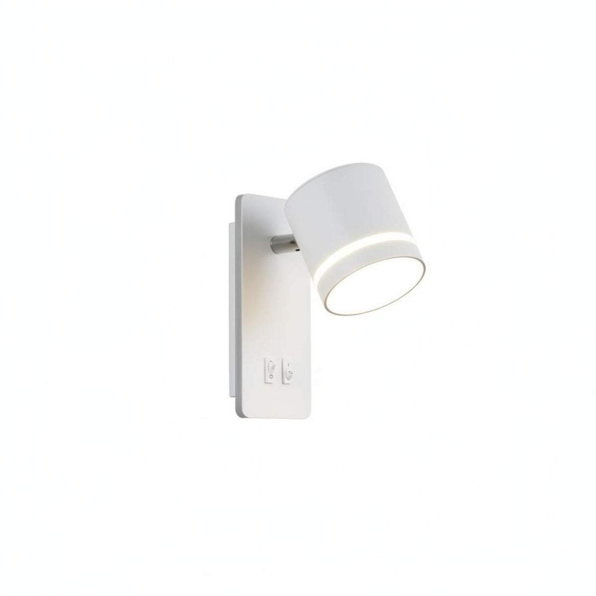 Built-in Switch Wall Lamp with Reading Light Modern Design Bedside Reading Light Adjustable Head Rotatable Wall Sconce Space Saving for Hotel, Study