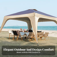 Hexagonal Camping Tarp sunlight Protection Car Side Awning Waterproof sun cover for Beachgoers, Families, Barbecues, outdoor meals, Backyard Gatherings