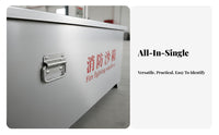 Rust-Proof Stainless Steel Sand Box Resistant Fire Fighting Sandbox Sturdy Fire Extinguishing Box No Paint Peeling for Firefighters, Industrial Workers, Commercial Personnel, Gas Station, Ship, Oil Rig, Factory