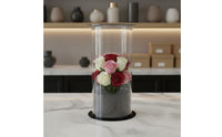 Acrylic Rose-Themed Present Box Elegant Presentation Acrylic Flower Box Reusable Portable Bouquet Holder for Florists, Valentine's Day, Anniversaries