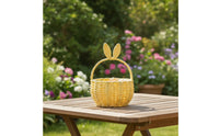 Safe Woven Basket with Liner Cute Rabbit Ear Basket Natural Sturdy for Table Decor