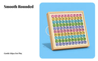 Brain Training Hundred Board Early Development Wooden Hundred Board Multiple Ways to Play for Preschoolers, Kids, Homeschooling, Classroom