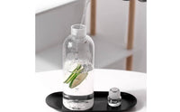 Heat and Cold Resistant Time Marked Water Bottle Leak Proof Portable Glass Drinking Bottle Minimalist Design for Office, Travel, Gym