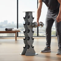 5 Pair Dumbbell Rack Black Vertical Dumbbell Rack Curved Holders for Fitness Room
