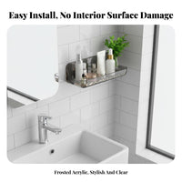 Adhesive Cosmetic shelf Transparent Design Adhesive shelf Easy to Install