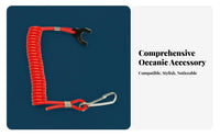 Emergency Stop Function Coiled Kill Switch Key Lanyard Easy to Attach Universal Coiled Lanyard Set Hard-Wearing Engine Cutdown Tether High Visibility for Personal Watercraft Riders, Boat Operators, Engineboat Drivers, Outboard Engine Operation, Boating