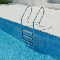Stainless Steel Pool Ladder Anti-Slip Pool Ladder with Handrails Rust-Resistant for Backyard