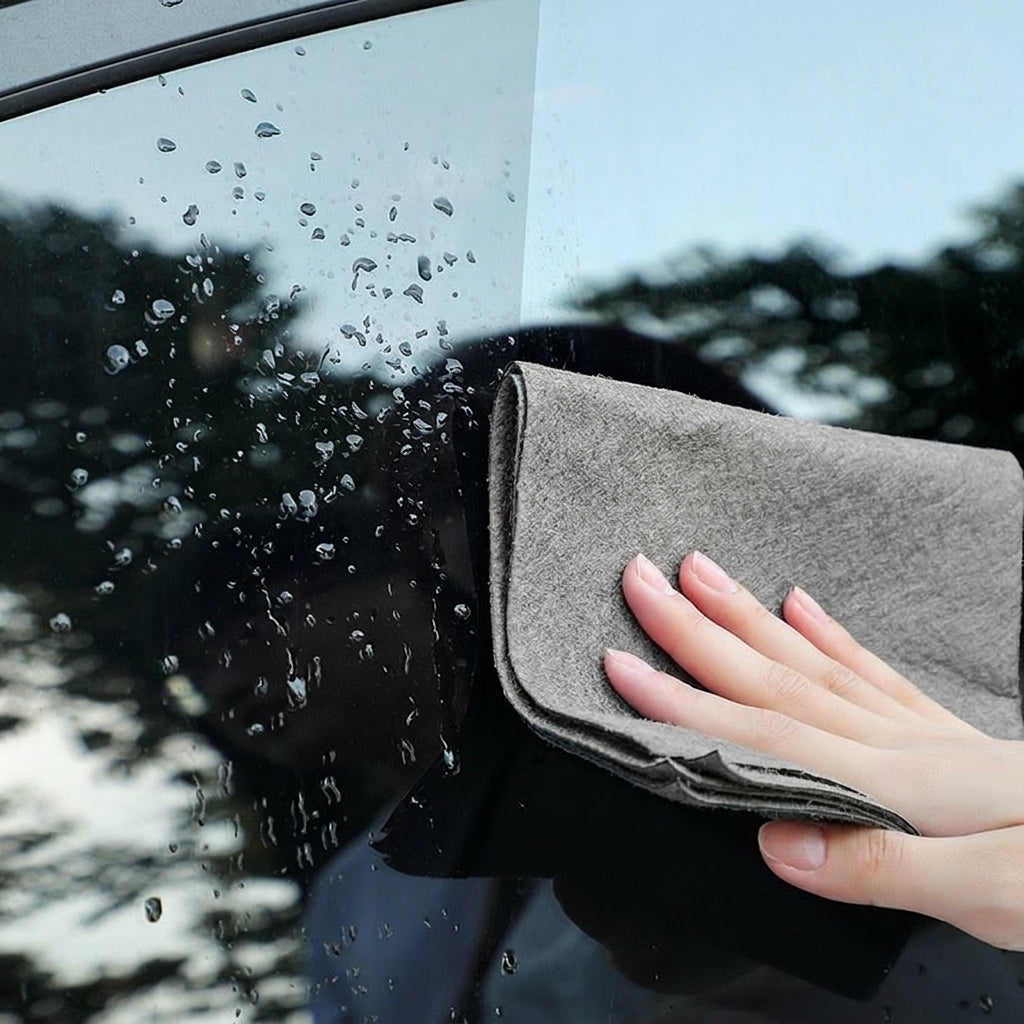 Black Microfibre Cloth and Glass Cleaning Cloth, Highly Absorbent Cleaning Cloths, No Lint or Marks for Glass, Car, Dishes and Mirrors