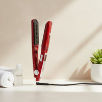 Steam Hair Straightener Five Heat Settings Steam Flat Iron PTC Heating Hair Straightener with Water Reservoir for Home