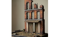 Factory Facade with Base Resin Scenery Weathered for Modelers