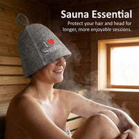Wool Sauna Hat for Spa Visit, Heat Insulation Steam Room Headwear, Sauna Cap for Comfort, Vaporarium Hat for Heat Relaxation, Sauna Hat for Men Women