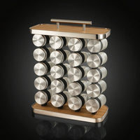 Seasoning Jar Rack Compact Seasoning Bottle Organizer Narrow Profile Modern for Cooks, Kitchen, Dining Room