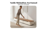 2 Pieces TV Stand and Coffee Table Set Solid Wood Construction Mid-Period TV Cabinet Thickened Tabletop Modern Media Console for Small Apartments