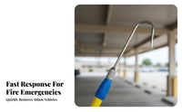 Long Handle Fire Hook Strong Load-Bearing Electric Vehicle Pull Hook Sturdy Non-Conductive Pole for Firefighters, Parking Garages, Elevated Work