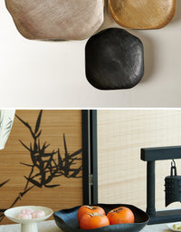 Modern Minimalist Irregular Metal Tray and Bowl Set