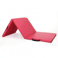 Easy to Carry Tri-Fold Folding Exercise Mat with Carrying Handles Wipe-Clean Gymnastics Mat with Handles Cushioned Long-Lasting for Home Gym, Dance Practice