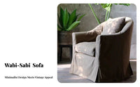 Imperfect Elegance stylistic Single-Seater Sofa Removable and launderable Cover Upholstered perusing Seat Minimalist Design Lounge Chair signature and aesthetic for Interior Designers, home dwellers, Hotel managers, Bedroom, Study, Home whiteice