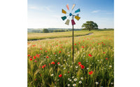 Metal Wind Easy Installation Colorful Metal Yard Whirligig Hand-Painted