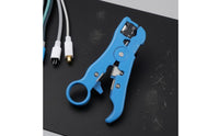 ABS Manual Cable Stripping Plier Spring-Action-Loaded Coaxial Cable Stripper Replaceable Blade Hand Tool Integrated Cutting Blades