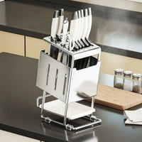 Countertop Holder Large Capacity Universal Kitchen Holder Modern Cutlery Organizer Easy to Clean Ventilated Design