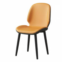 Upholstered Shell Chair Nordic Aesthetic Household Furniture Gold-Tipped Legs