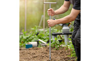 Stainless Steel Soil Sampling Sampler Soil Sampler with Foot Pedal Ergonomic Portable for Farmers, Gardens, Farms