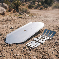 3 Pieces RC Car Guard Kit Machined RC Chassis Guard Set Chassis Plate with Mounting Holes Brushed Protector Metal