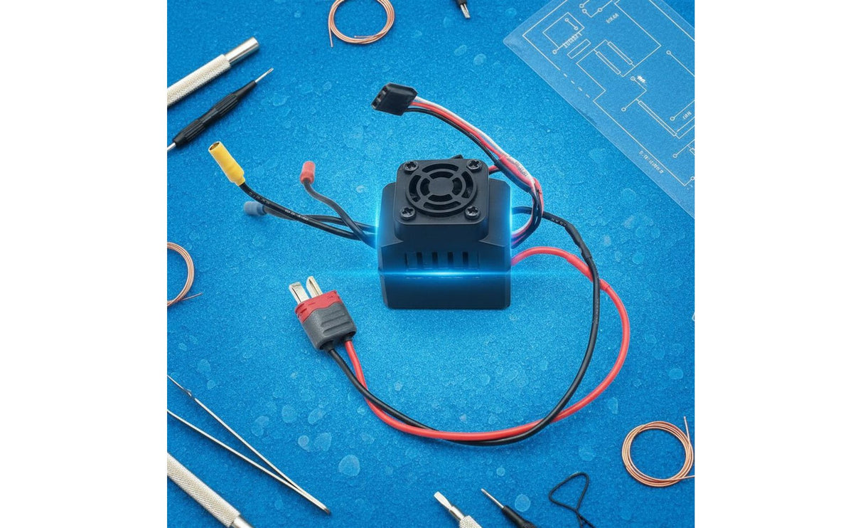 RC Brushless Controller Overheat Protection Brushless ESC Heat Heat Dissipation Fan Vehicle Electronics for Wltoys Repair