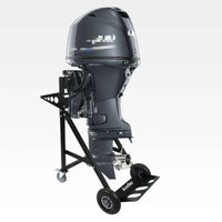 Folding Outboard Motor Trolley Foldable Outboard Motor Stand with Wheels Portable Wheeled Stand with Tray Sturdy for Boaters, Mechanics, Workshop, Garage, Dockside